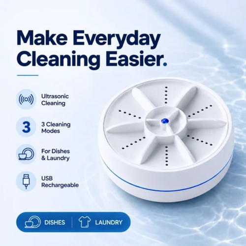 UltraCLEAN™ Portable Ultrasonic Washer for Dishes & Laundry