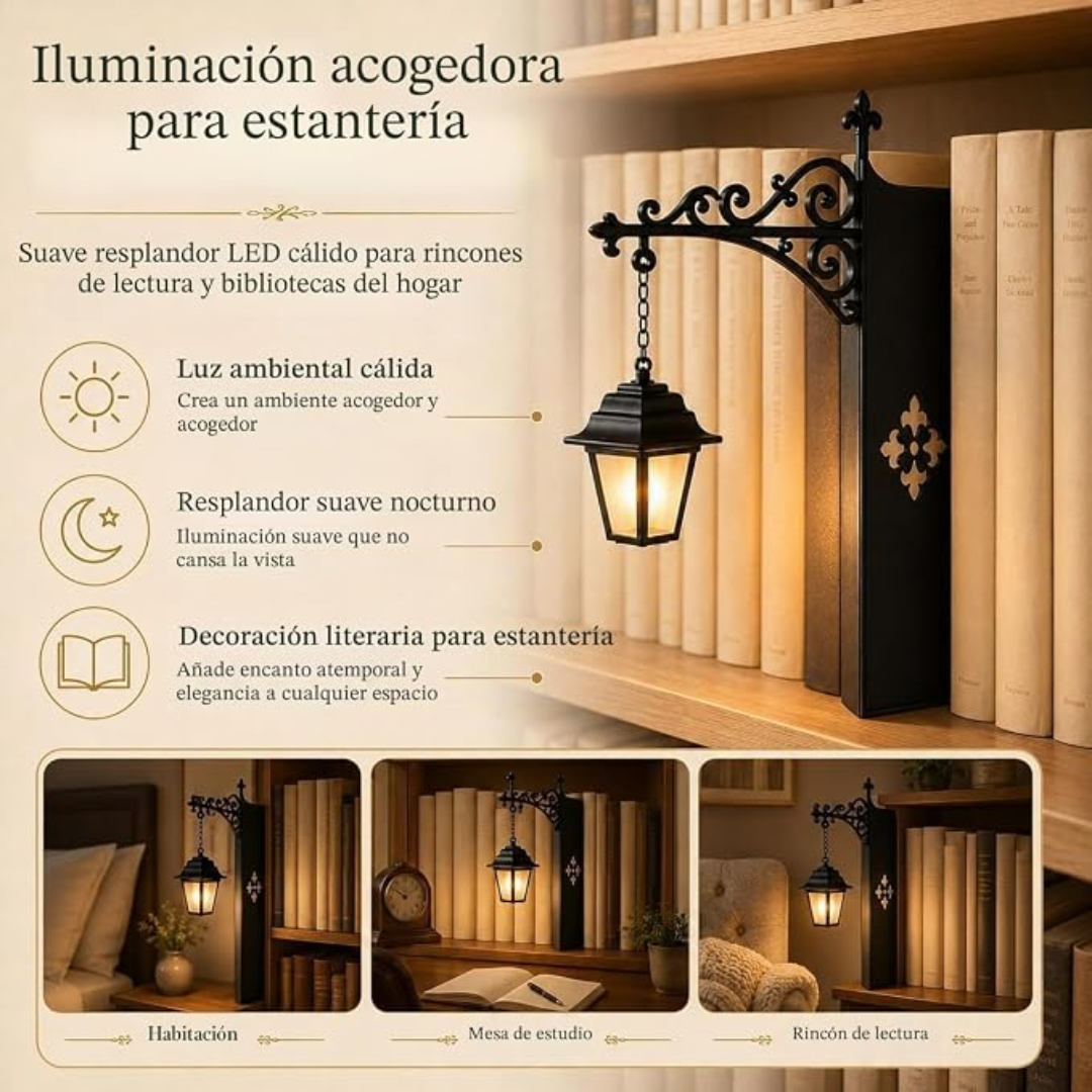 Linterna decorativa para libros